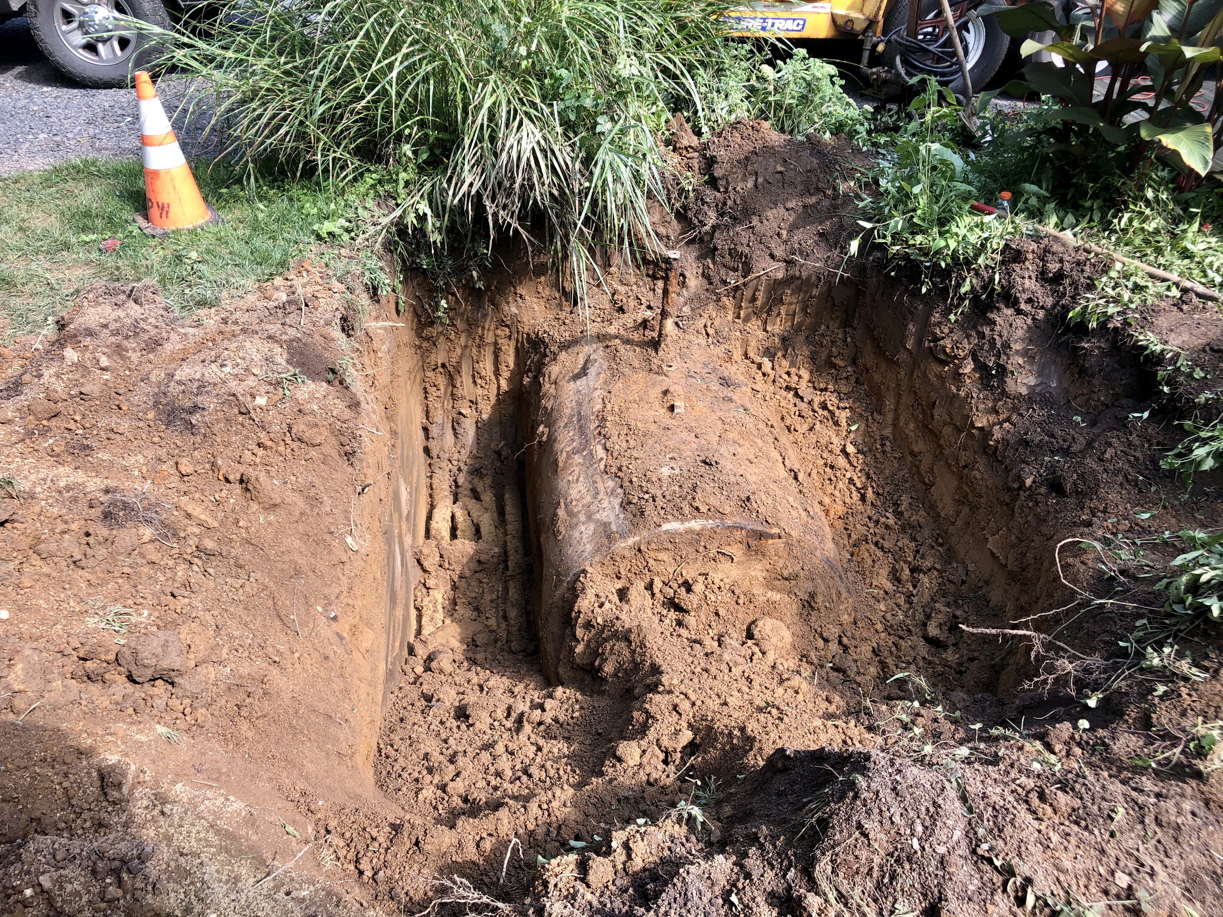 Tank removal excavation by Donnelly Contracting