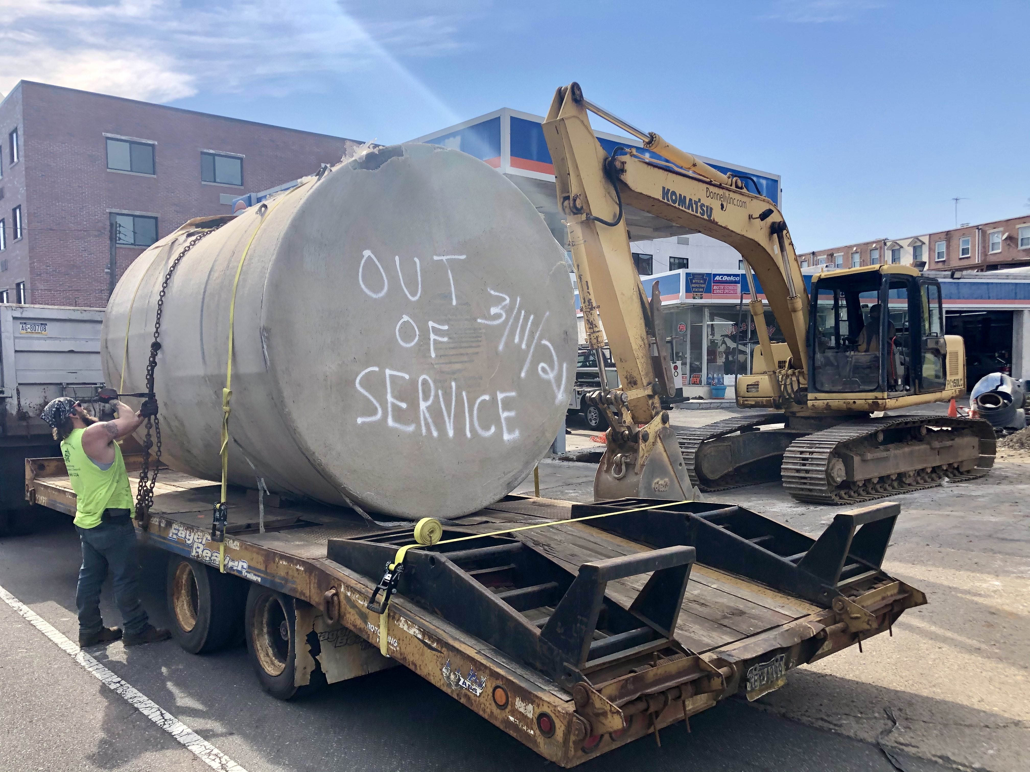 Underground tank removal work