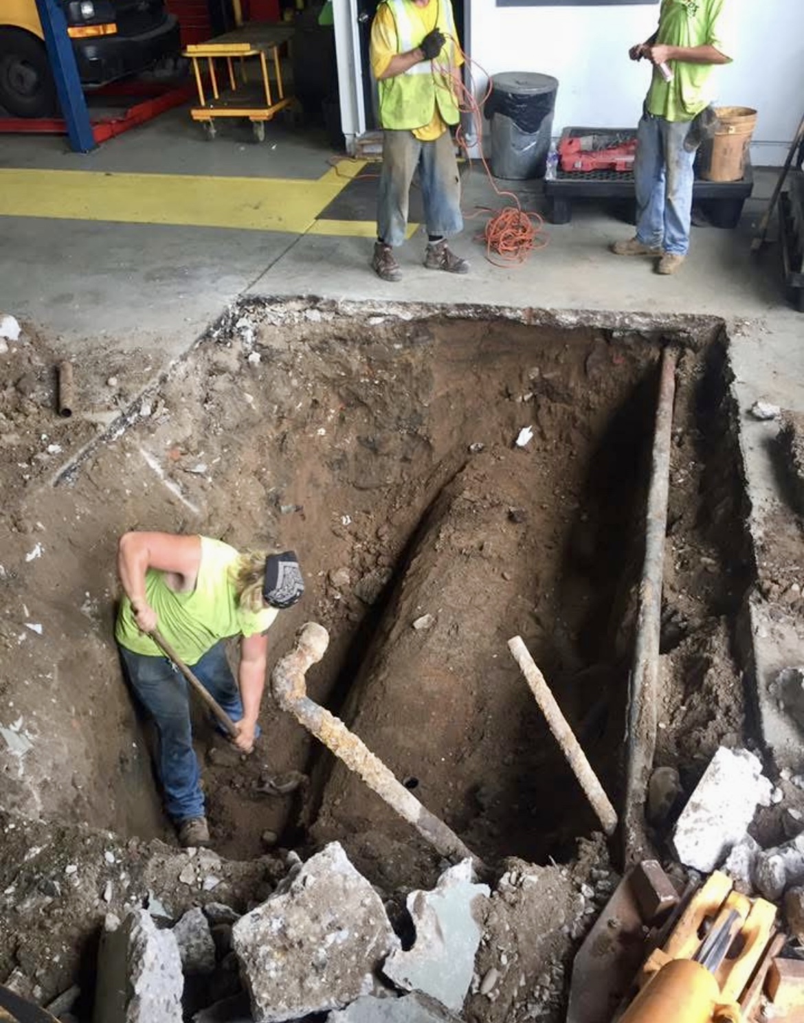 Completed tank removal work